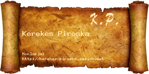 Kerekes Piroska névjegykártya